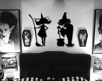 Witch Wall Decor, Haunted House Decorations Spooky Decors, Wooden Wall Decor, Home Decor, Halloween Wall Decor