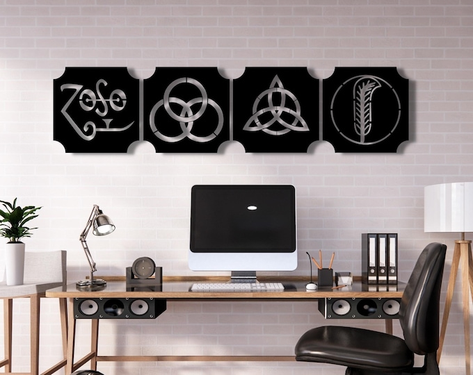 Led Zeppelins's Symbols 3D Printed Etsy