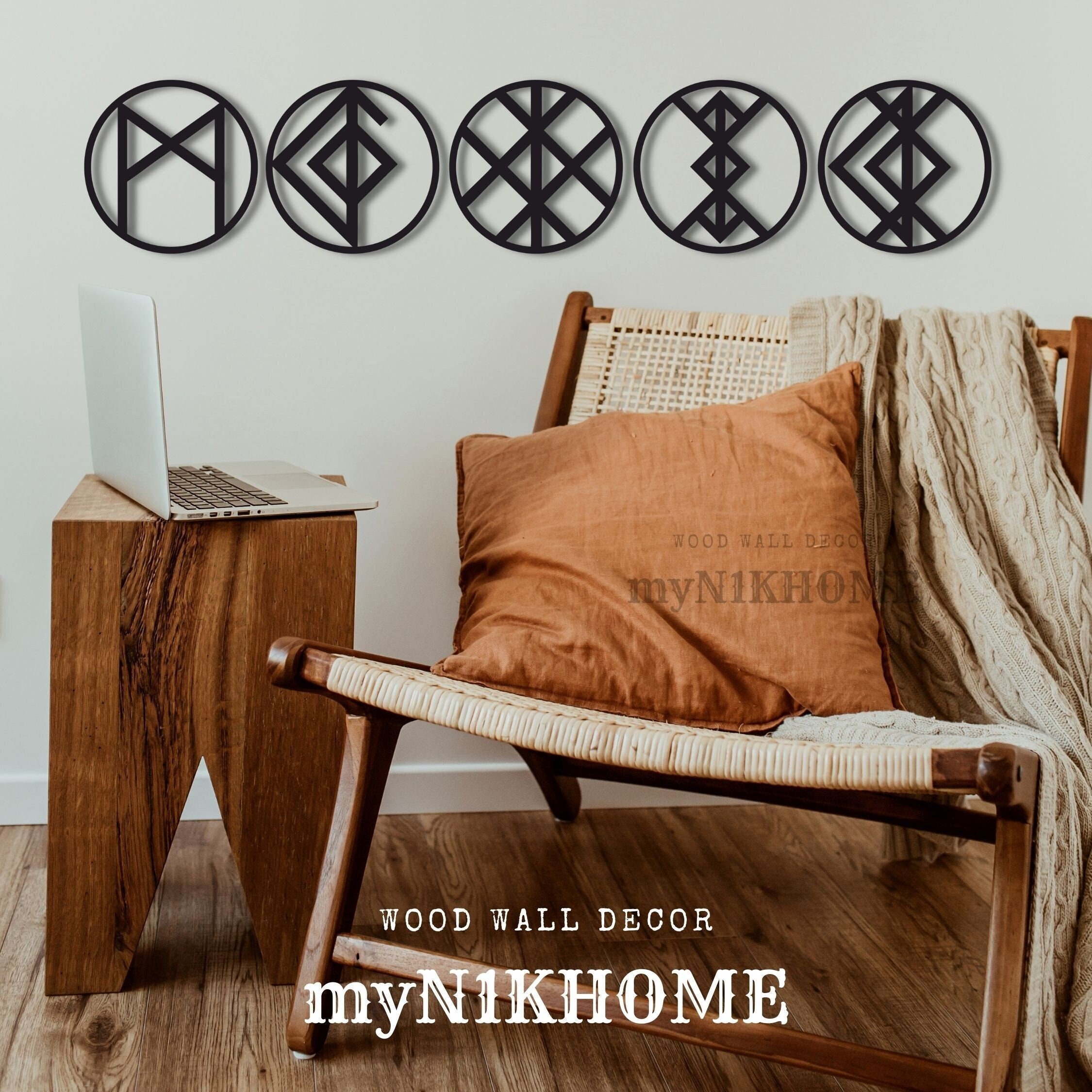 VALHALLA 3pc Viking Decor 15” Metal Wall Art | Viking Compass, Valknut,  Tree of Life｜Nordic Mythology Vegvisir Runes and Symbols, Norse Metal Wall