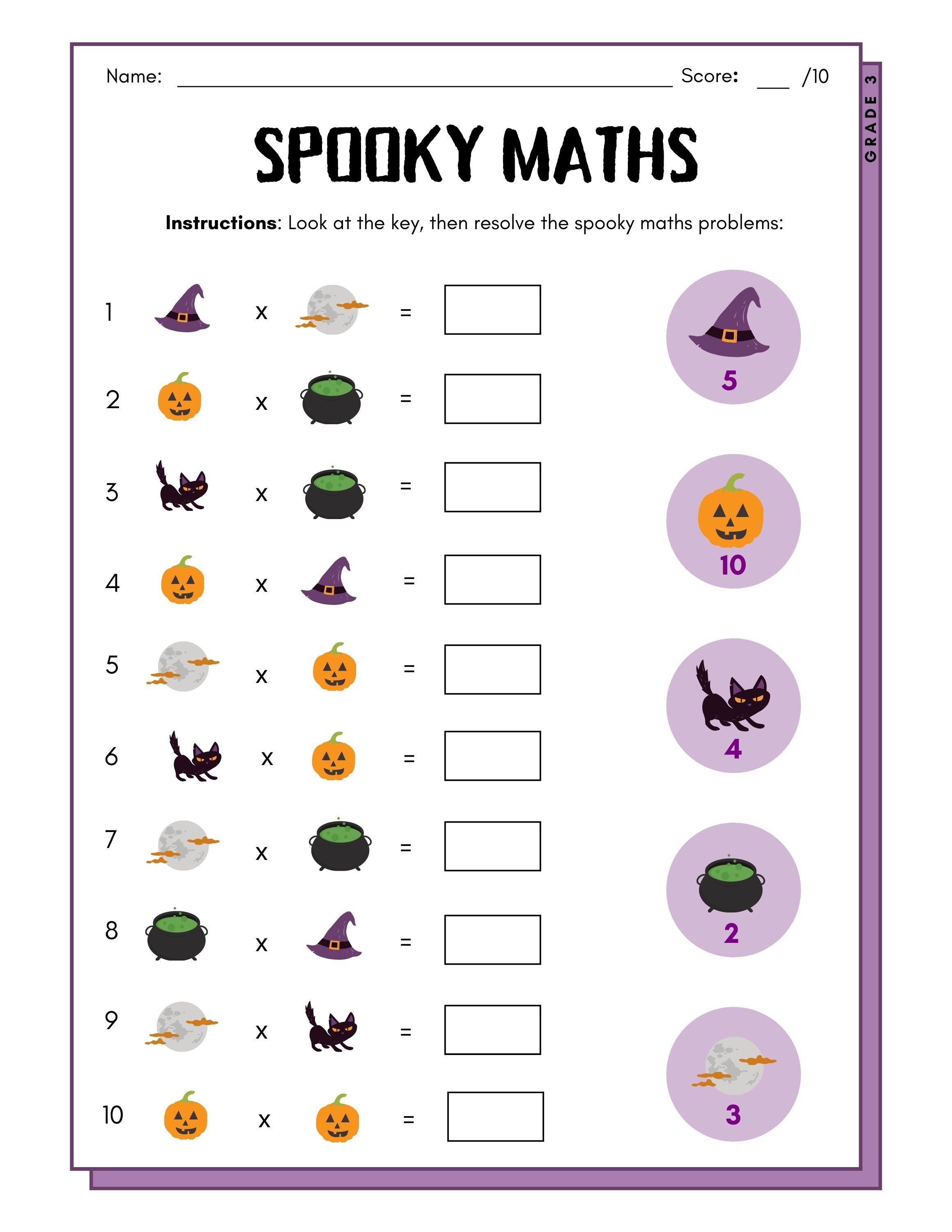 3rd-grade-math-halloween-kids-homework-worksheet-etsy