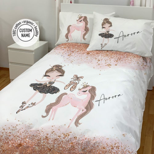 Custom Duvet Cover Ballerina With Pony 