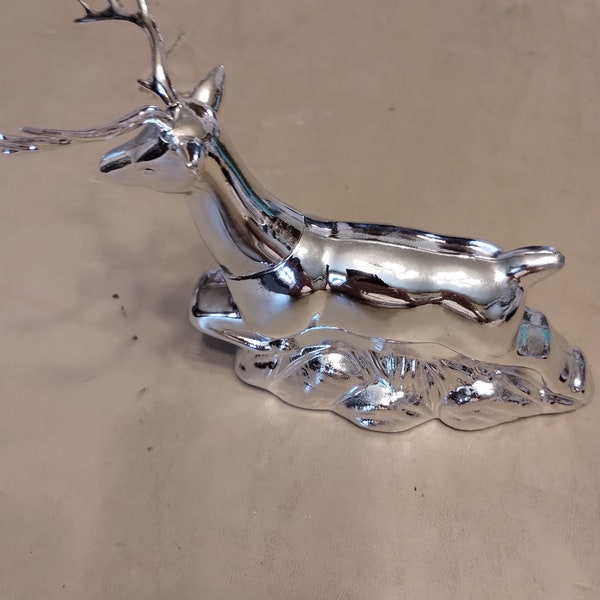 silver plated deer