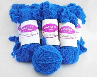 JAEGER YARN "Crinkle Spun" French Blue -1940/50s 1 oz (28 gram) Texture Wool - VINTAGE Knitting Yarn - Crochet Yarn - Props - Craft Projects
