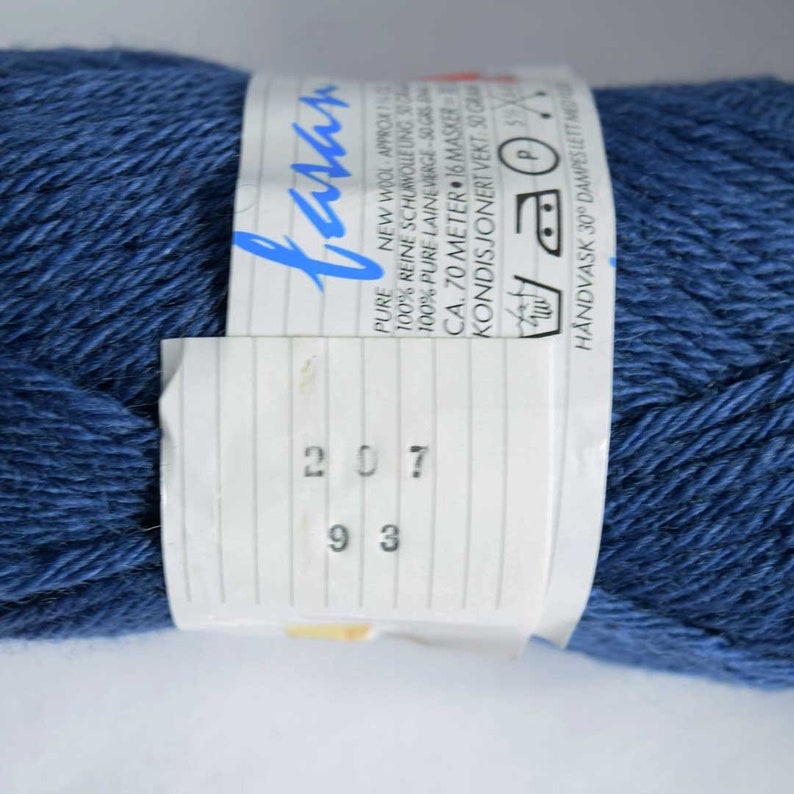 DALE GARN Fasan Yarn - 18 x 50g skeins (900g total) Blue Norwegian Yarn - Scandinavian Pure Wool Vintage - Retro - Yarn - Knitting, Crochet