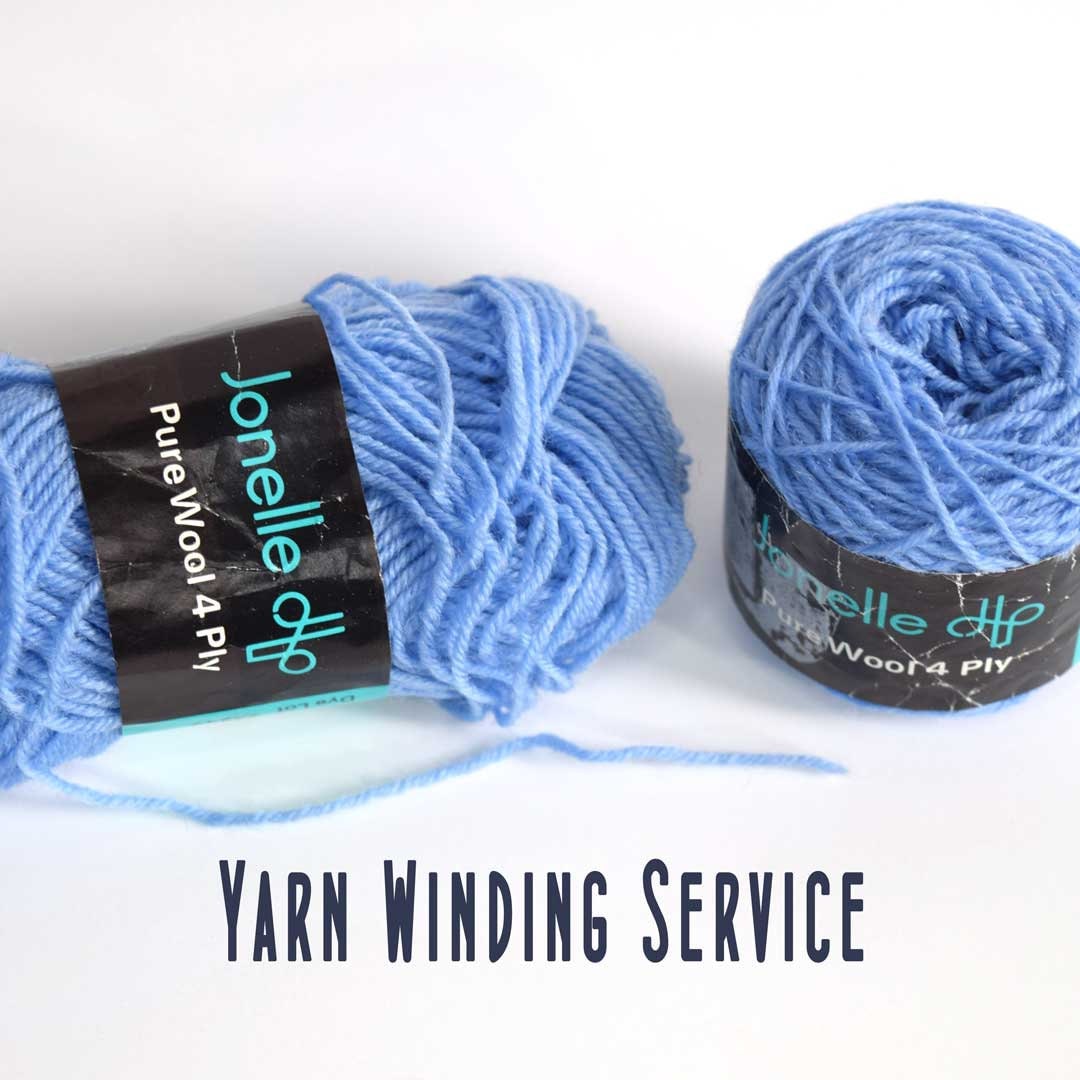 Hank Winding into a Yarn Cake -- Priced per Hank - select Quantity needed  in drop down menu