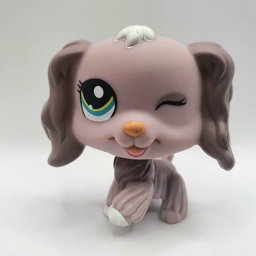 Littlest Pet Shop LPS Authentic Dog 1022 Pink Lavender Great Etsy