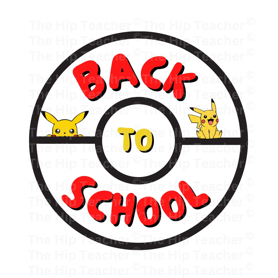 Pokemon Back to School PNG, Pokemon PNG, Back to School, Digital