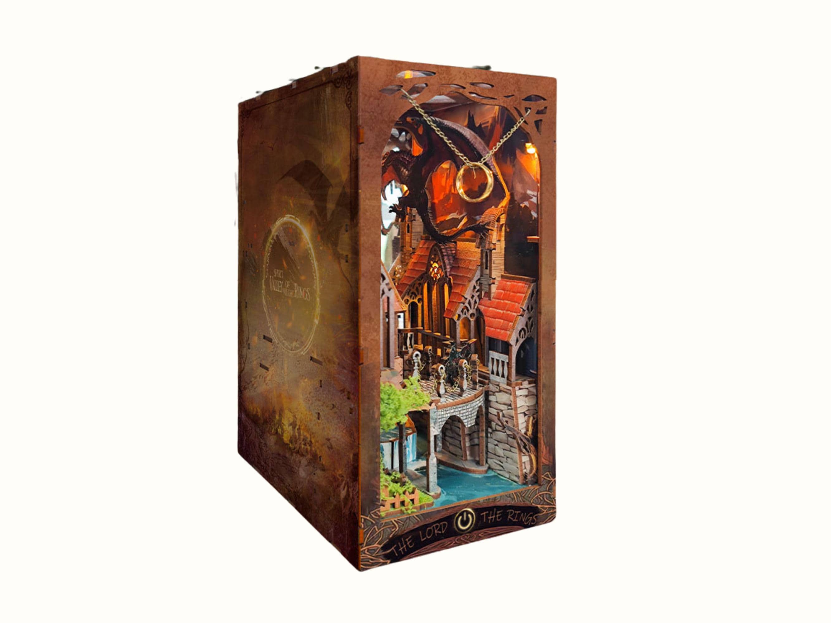 Lord Of The Rings Resin Bookends - 9.8 Inch Heavy Duty Book Stoppers For Shelves, Office & Home Decor-731861