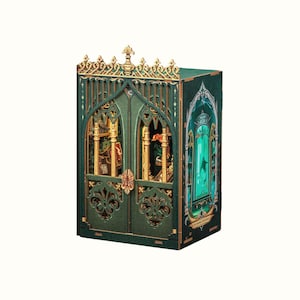 L'Herbier des Ténèbres | Nook de Livre DIY Inspiré de Serpentard avec Porte Ouvrable
