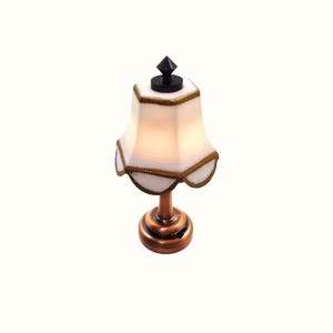 Dollhouse Miniature Battery Vintage Desk Lamp 1:12 Scale, Miniature Dollhouse Accessories & Furniture Father Day gift