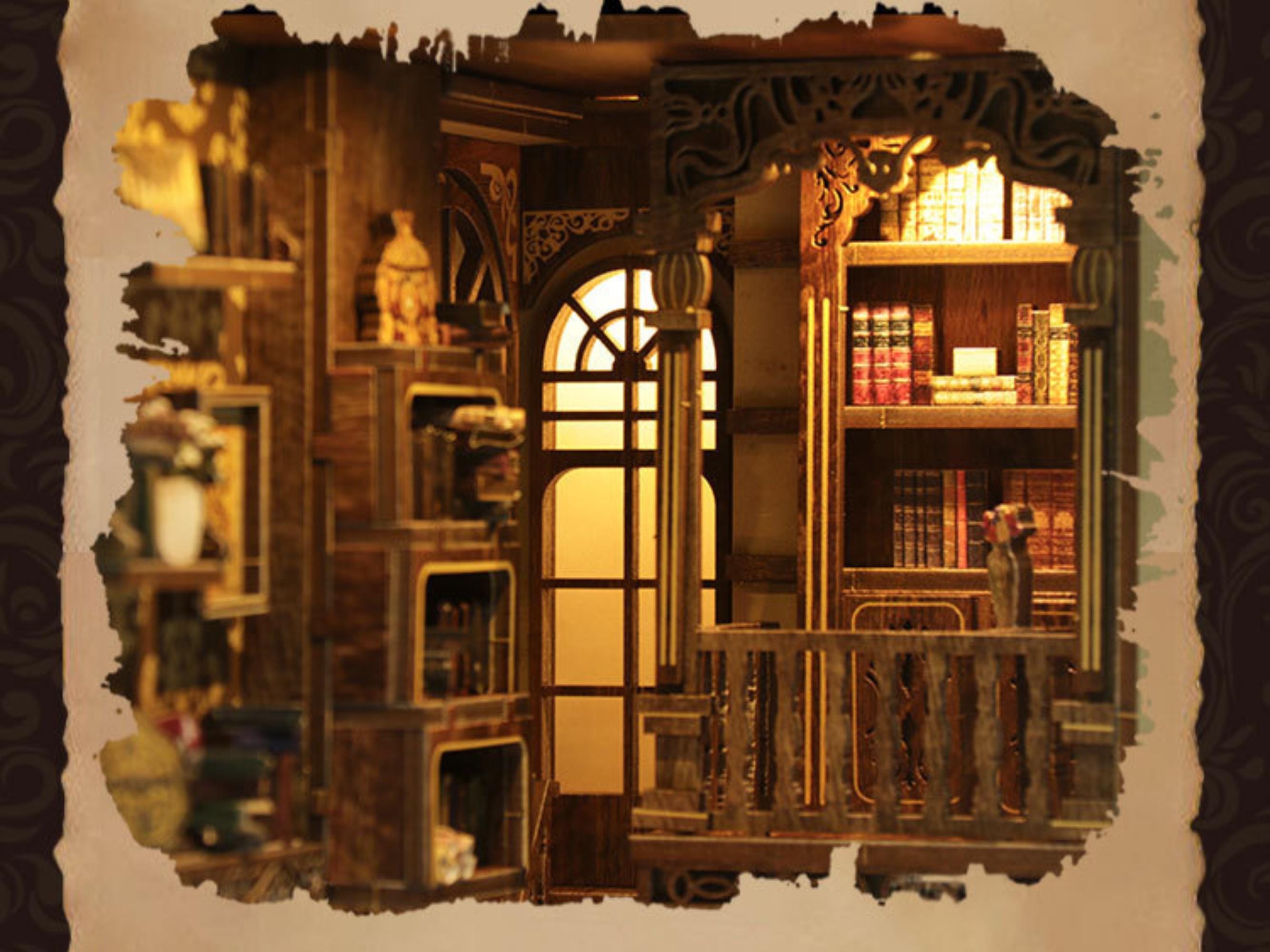 Ancient Book DIY Book Nook Kit: Create Your Vintage Library