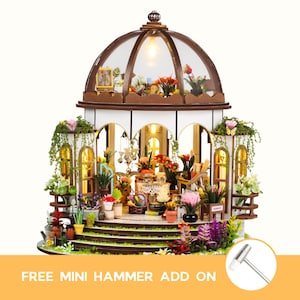 DIY Hanging Garden Greenhouse Miniature Kit: Bookend Bookshelf Decor