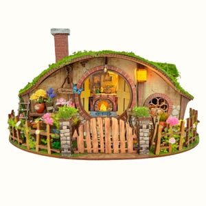 Magic Ring House: Enchanting DIY - Lords of the Ring Inspired, Book Nook Kit, Miniature Model Kit, Book lovers gifts, 3D Wooden Puzzle