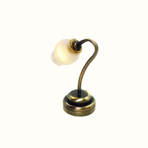 Dollhouse LiLy Flower Miniature Battery Vintage Desk Lamp 1:12 Scale, Miniature Dollhouse Accessories & Furniture Father Day gift