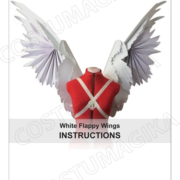 DIY PATTERN - Realistic White Moving Costume WINGS - Complete Tutorial