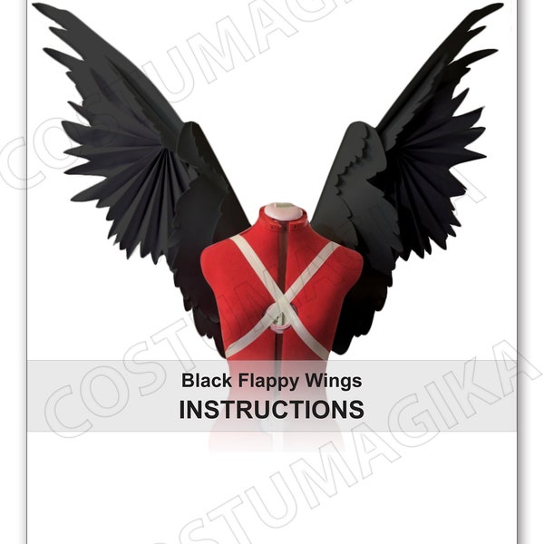 DIY PATTERN - Realistic Black Moving Costume WINGS - Complete Tutorial