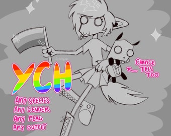 Emo Pride YCH - Furry Art Fullbody Fursona Anthro RPG Anime Computer Character DND Pride2023