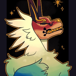 Custom Furry Commissions - Fursona Reptile Art Commission Anthro Dragon Fantasy Amine Vtuber RPG