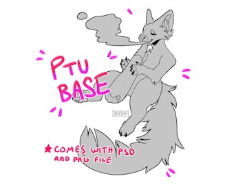 P2U joint base - furry fursona base anime anthro adopt 420 weed