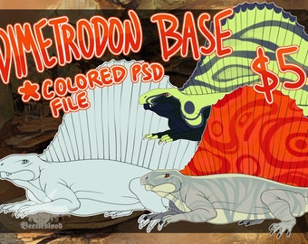 P2U Dimetrodon Base dinosaur furry adoptable adopt anthro