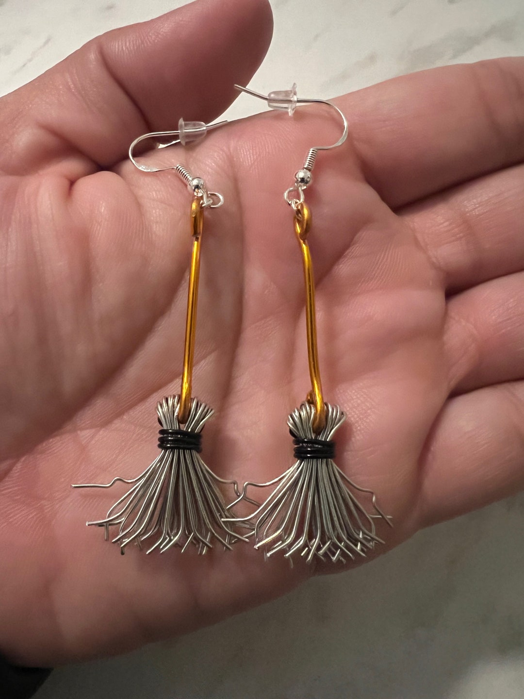 Handmade Broomstick Earringscustom Besom Earringsbroom Earringswire