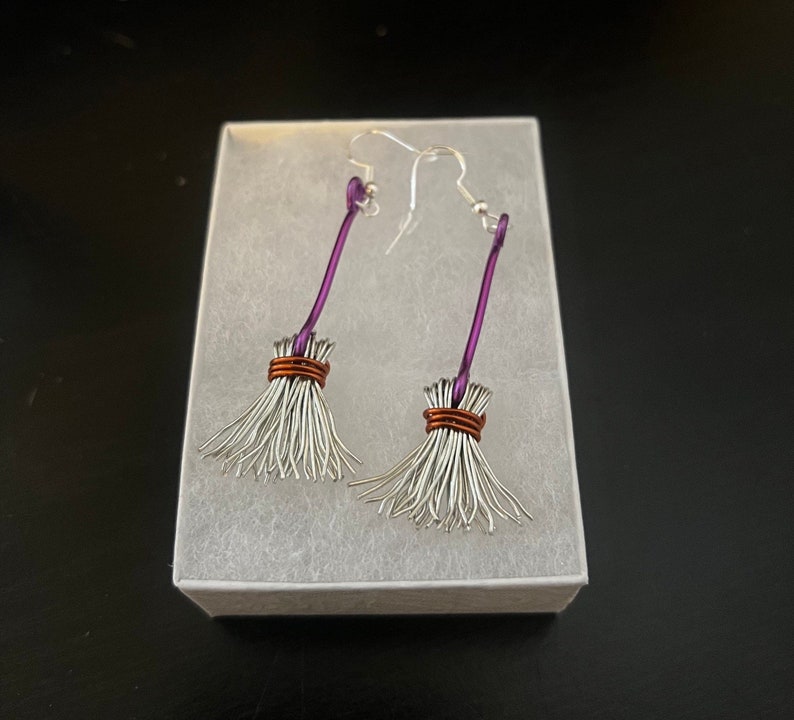 Handmade Broomstick Earringscustom Besom Earringsbroom Etsy