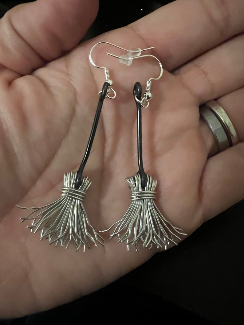 Handmade Broomstick Earringscustom Besom Earringsbroom Etsy