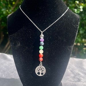 7 Chakra Crystal Necklace-7 Chakra Necklace-7 Chakra Crystal Pendant-7 Chakra Healing Necklace-7 Chakra Meditation Necklace-Witchy Gift-Yogi