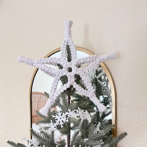 Macrame Star | Macrame Tree Topper | Macrame Ornament | Boho Tree Topper