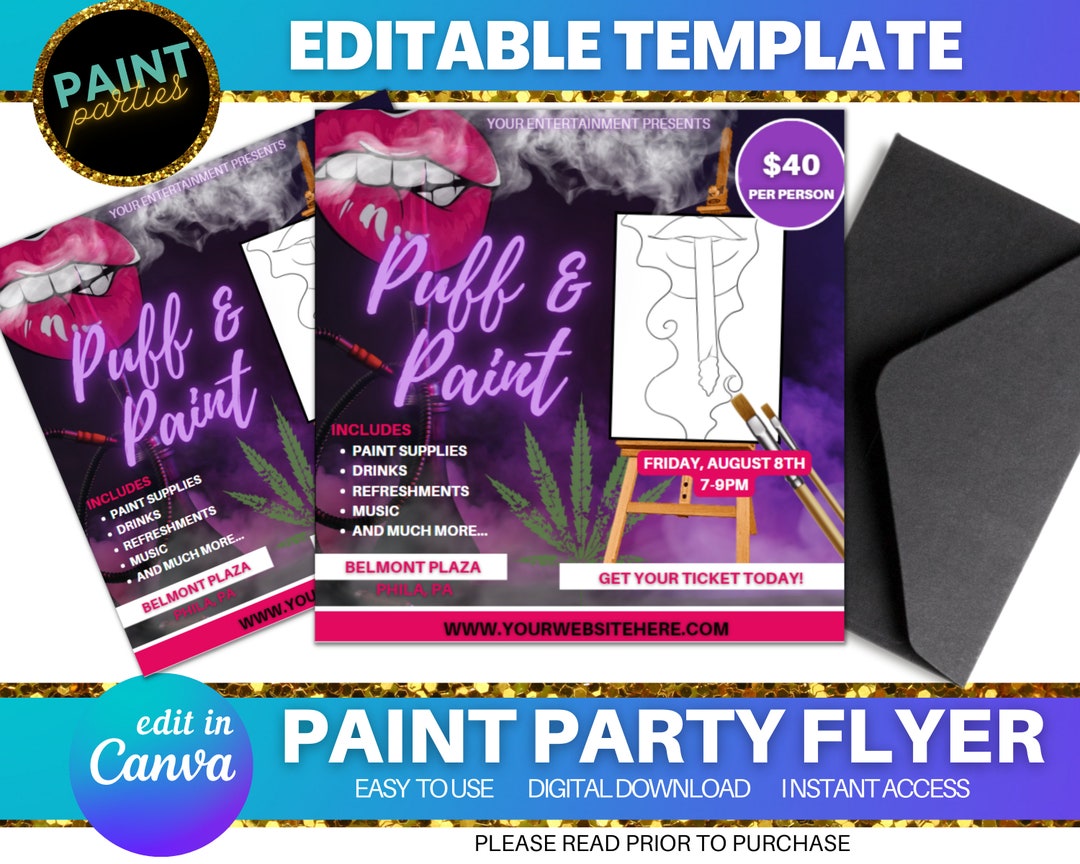 Diy Paint and Sip Flyer Sip and Paint Flyer. Sip and Paint Invitation