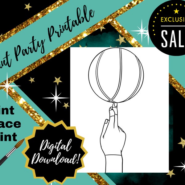 DIY Paint Party/ Pre-drawn /Outline Canvas /Adult Painting / Paint & Sip, DIY Paint Party / Pre-Sketched / Art Party/ Coloring Page/ Stencil