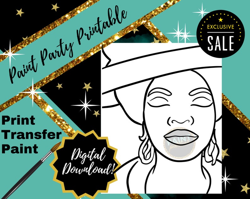 DIY Paint Party/ Predrawn /outline Canvas /adult Painting / Etsy