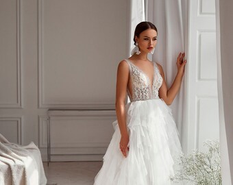 YIPEISHA Womens Sleeveless Beading Ruffled Full Length Evening Wedding Dresses Bridal Gowns YIPEISHA Womens Sleeveless Beading Ruffled Full Length Evening Wedding Dresses Bridal Gowns