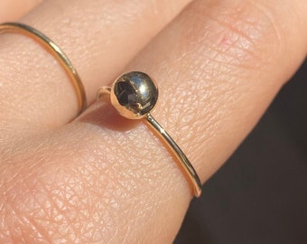 5 mm Kügelchenkugelring aus 14K Gold - Geburtstagsgeschenk