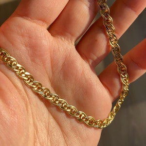 14k Yellow Gold Cuban Curb Link Chain Necklace