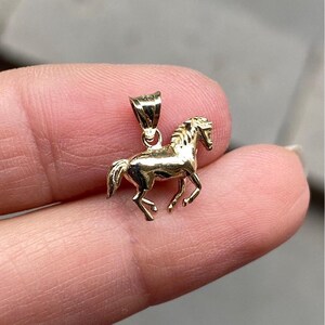 Horse Necklace 14K Solid Gold / Horse Pendant / Dainty 14K Gold Horse Necklace / Horse Charm / Gift for Horse Lover