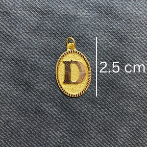 Personalized Letter Pendant 14K Solid Gold / 2.5 cm Letter Personalized Pendant / Personalized Custom Letter Pendant / Gift for Her