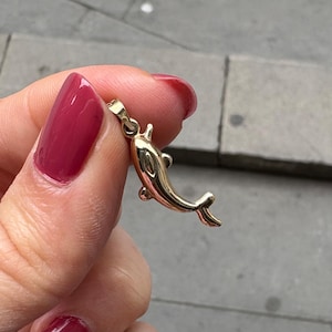 Whale Necklace 14K Solid Gold Fish Pendant Jewelry