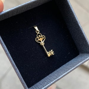 Key Pendant 14K Solid Gold / Antique Key Pendant / Best Gift for Her ...