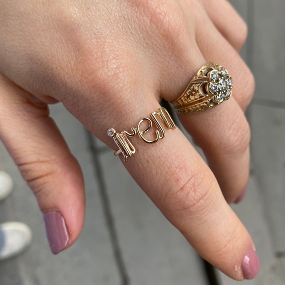 Custom Name Ring ♡ Font Select – KHLOE JEWELS