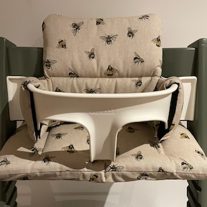 Stokke Tripp Trapp cushion set with bees Stokke high chair - luxury decorative fabric