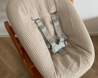 27 couleurs disponibles! Housse nouveau-né en tissu gaufré de luxe beige pour ensemble nouveau-né Stokke Tripp Trapp© chaise haute - housse stokke/ bezug