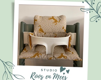 Stokke Tripp Trapp cushion set with panther Stokke high chair - luxury decorative fabric