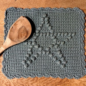 Pentagram Pot Holder Crochet Pattern Witch Craft Coven Kitchen Alter Decorations Wiccan Pagan Occult Sigil Ritual Spell Work Boho