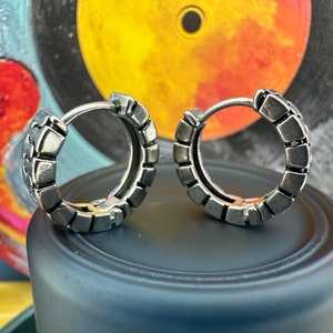 Mens Earrings - Silver Stud Earrings, Mens Studs, Minimalist, Male Earrings, Sterling Silver, Edgy, Studs for Men, mens hoop, A218