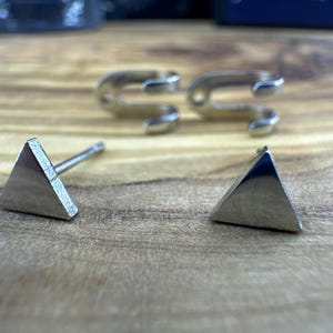 Mens Jewellery - Silver Stud Earrings, Men, Gift for manly man, Male Earring, Edgy, Mens Jewelry, Studs for Men, everyday earring A388