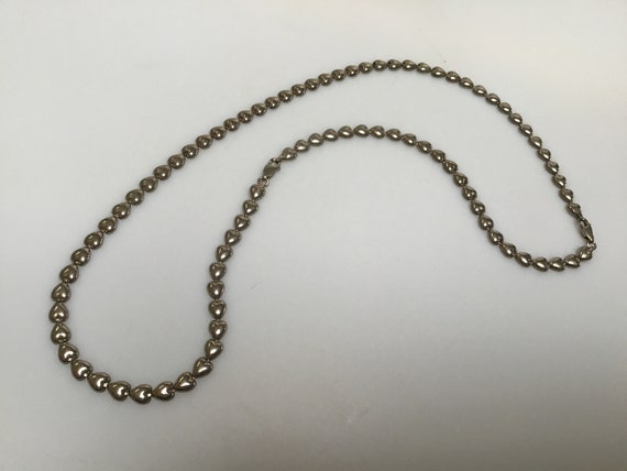 Silver necklace bracelet set Heart jewelry Vintag… - image 4
