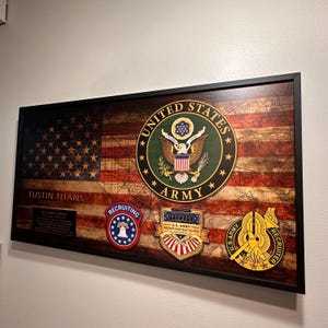 Custom Wood Flag Plaque - 28&quot;x15&quot;