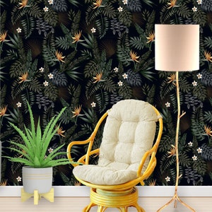 Exotic Wallpaper, Palm Leaf Wallpaper Peel and Stick Tropical Leaf Wallpaper, Removable Wall Paper