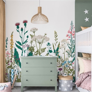 Removable Wallpaper Peel and Stick Wallpaper Mural Vintage Floral WallPaper
